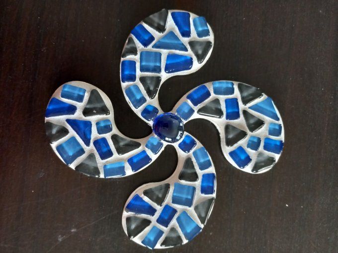 Croix-Basque Petit Modèle Bleue et-Grise
