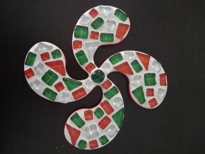 Croix-Basque Petit Modèle aux couleurs basque 