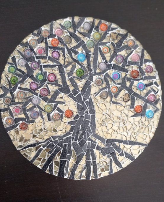Création unique Petit Arbre de Vie avec perle de verre