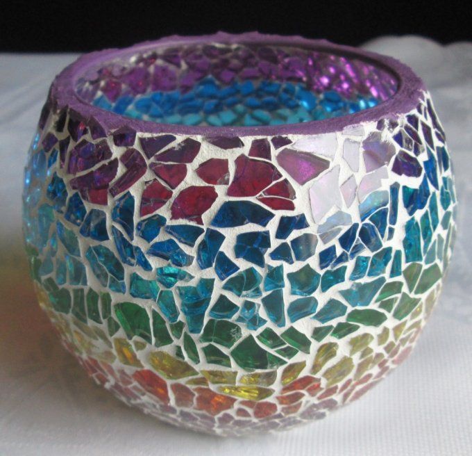 Photophore Grand Modèle aux couleurs des Chakras