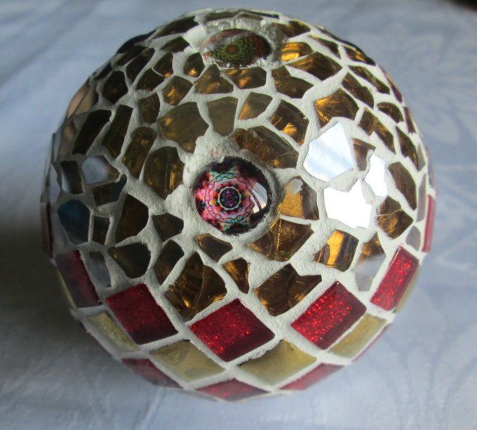 Petite Boule décorative Rouge et Or