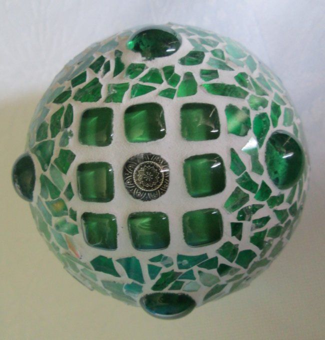 Boule décorative Moyenne Vert et Argent
